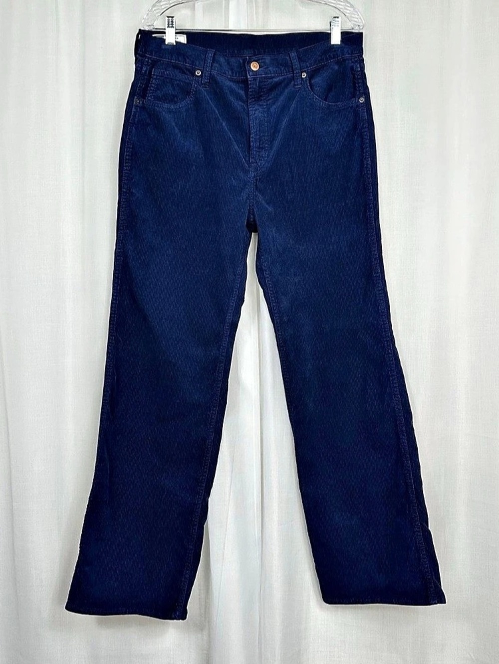 Gap Vintage Flare High Rise Corduroy Pants Tag Size 32L/14L Long Dark Navy Blue